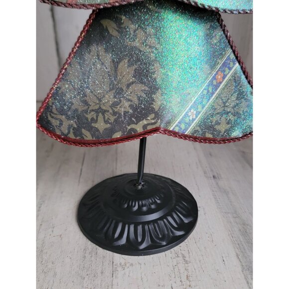 Vintage metal xmas tree pine red cardinal decor figure - Picture 5 of 9